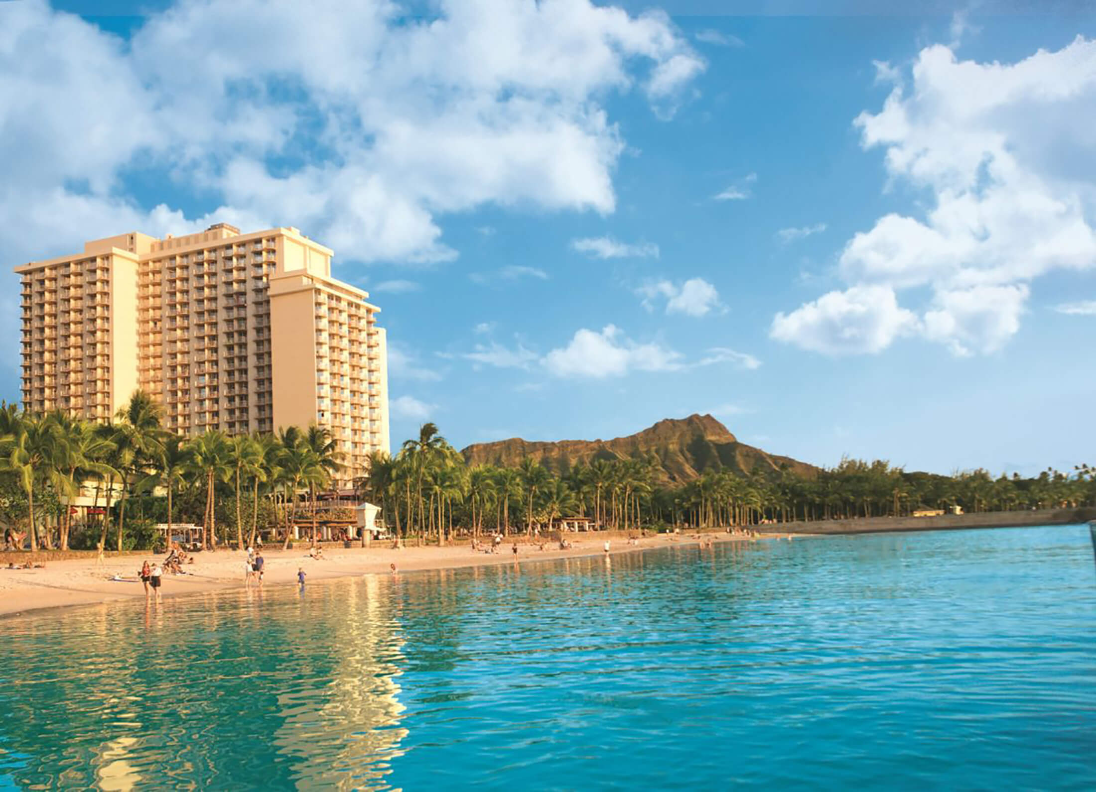 Hawaiian Hotel near the beach