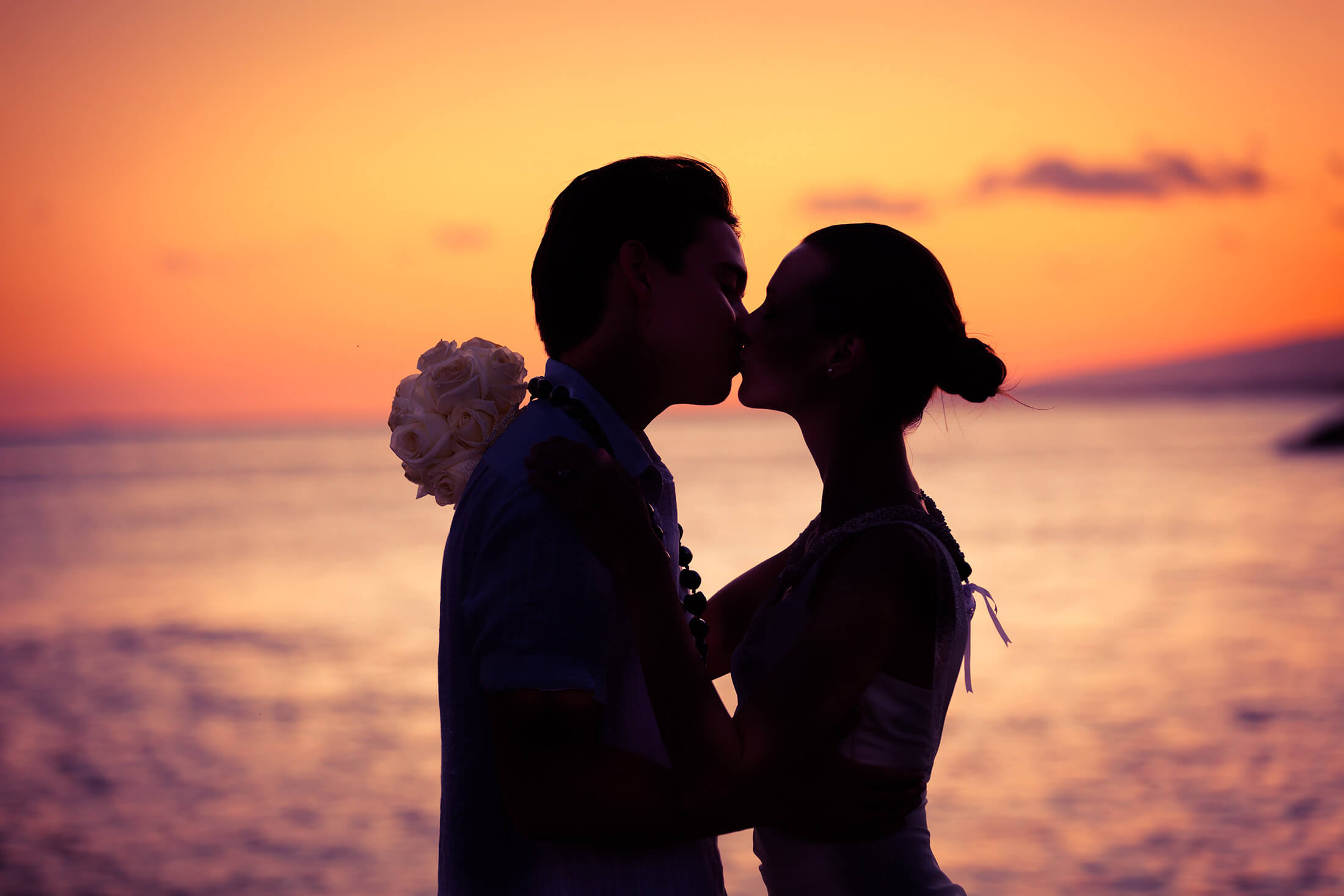 Wedding at sunset
