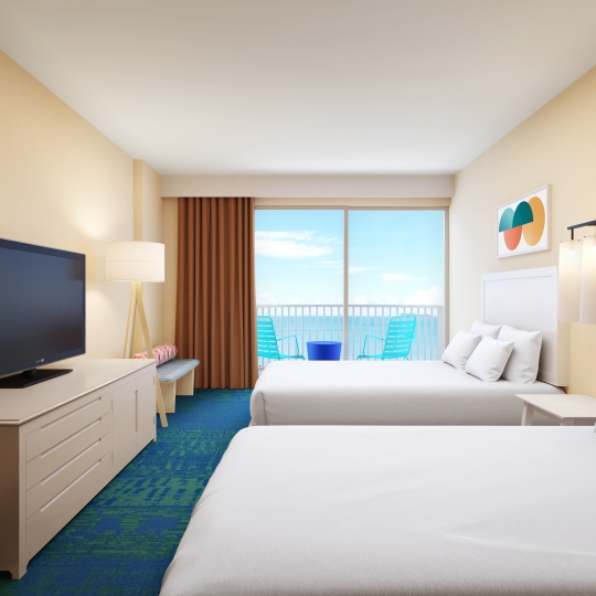 Three Bedroom Ocean View Suite with Lanai The Twin Fin Hotel