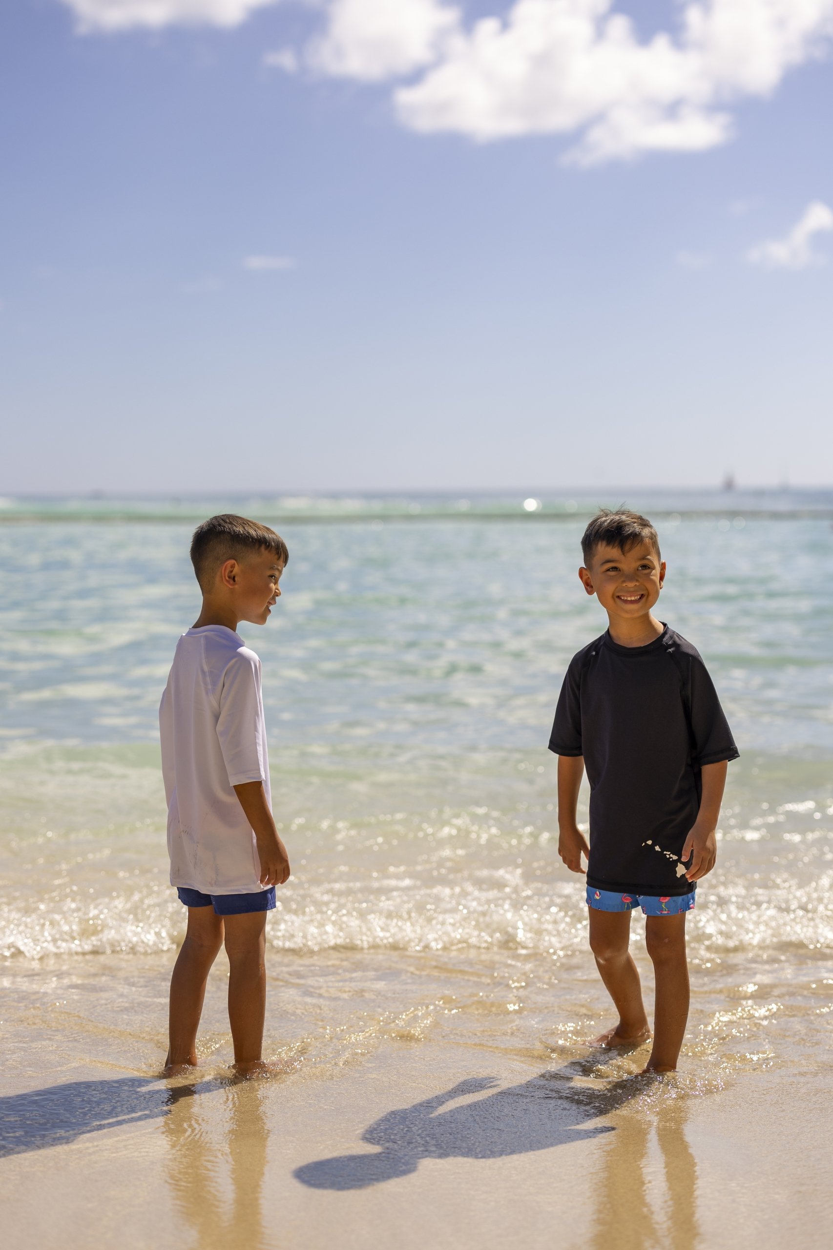 2 kids at the beach
