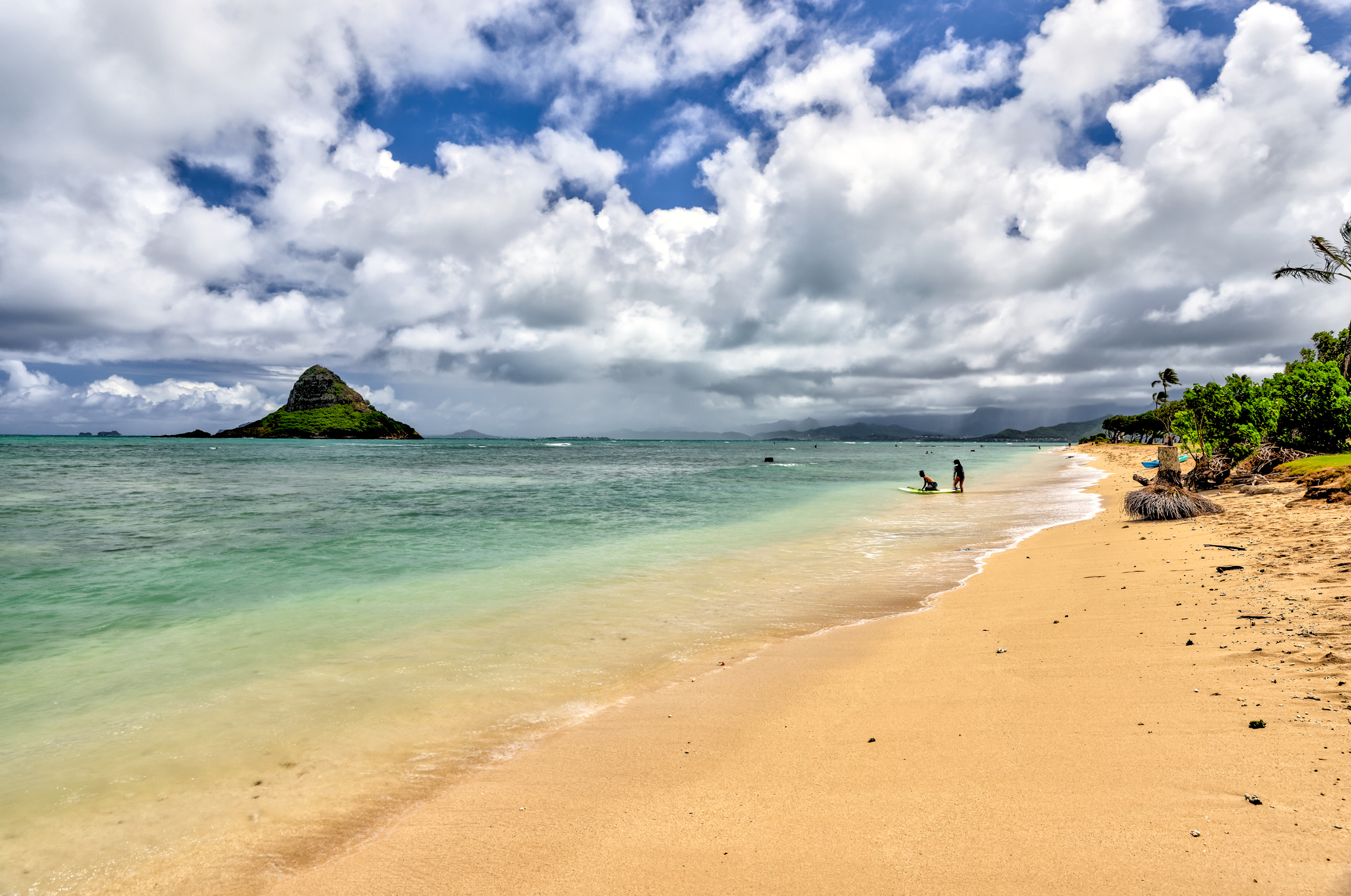 Views along the shores of Kualoa Regional Park