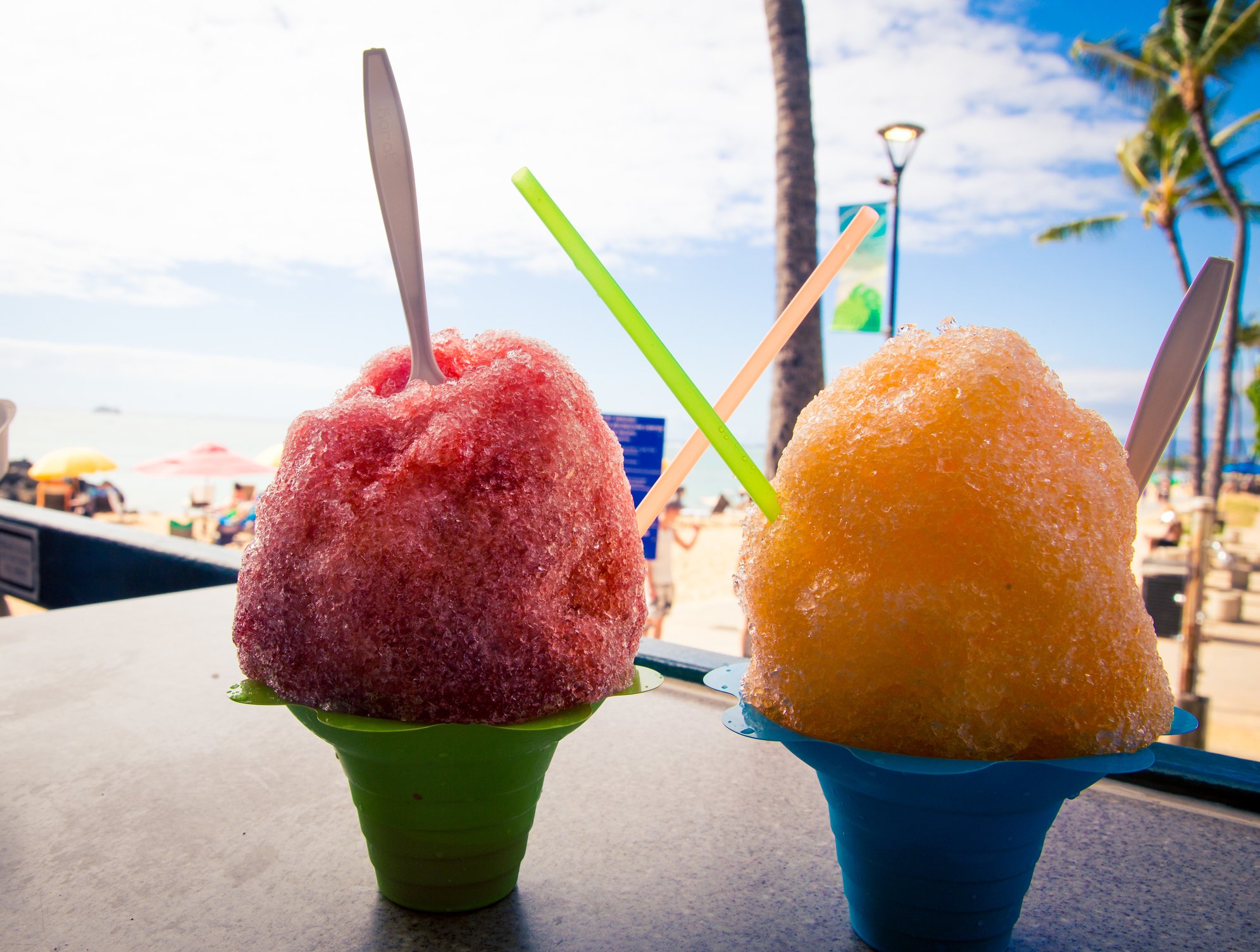 Shaved ice in a cone in Honolulu