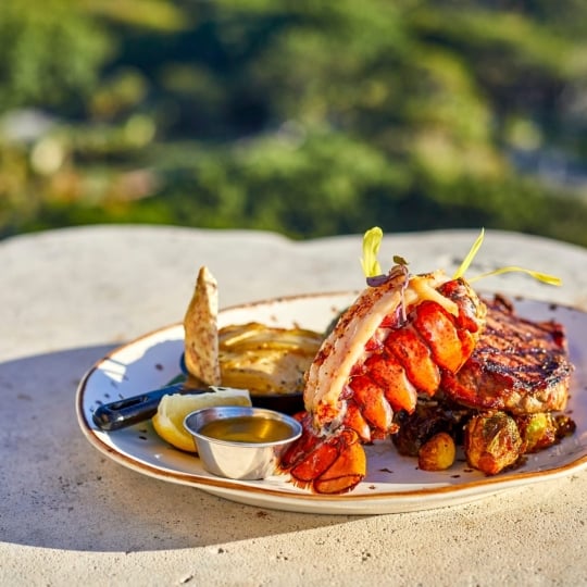 Lobster and bbq on the grill