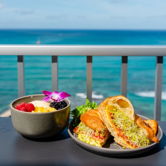 Breakfast with a view at The Coconut Club
