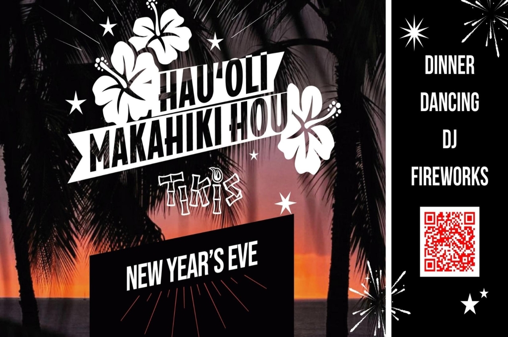 Tiki's NYE event poster details