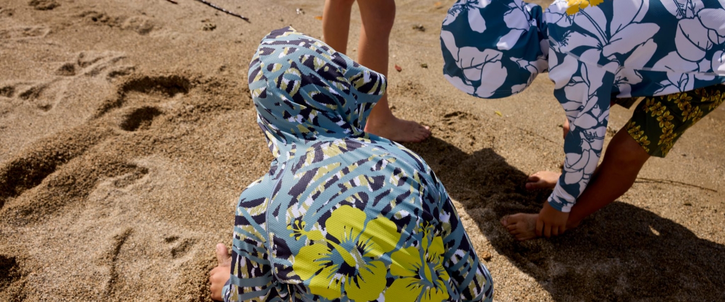 Kids playing on the beach